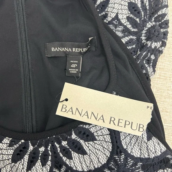 Banana Republic Black and White Floral Midi Dress - Picture 8 of 12